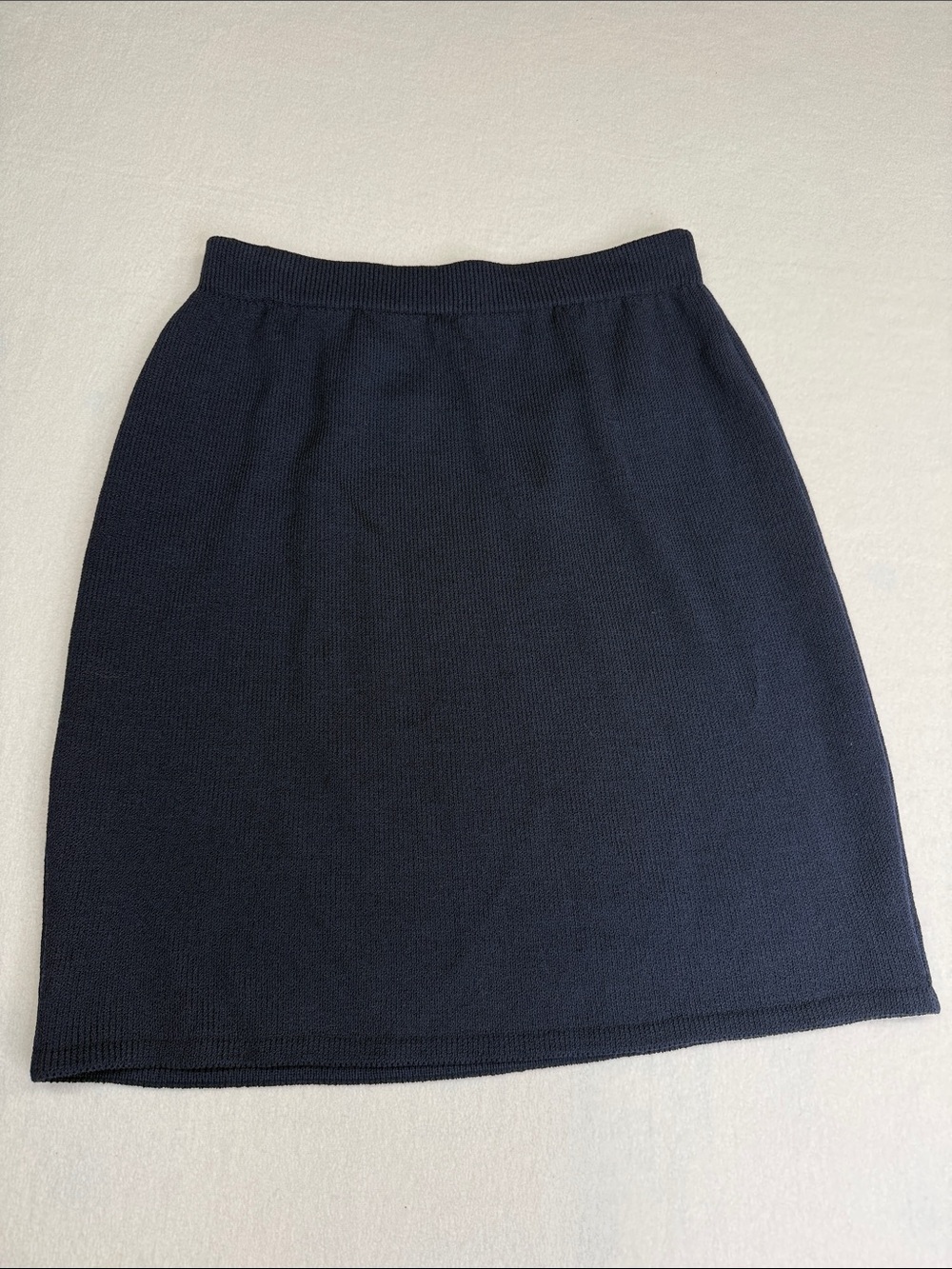 St. John Navy Knit Pencil Skirt